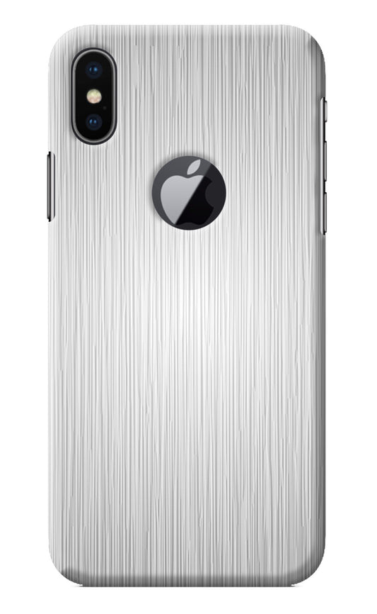 Wooden Grey Texture iPhone X Logocut Back Cover