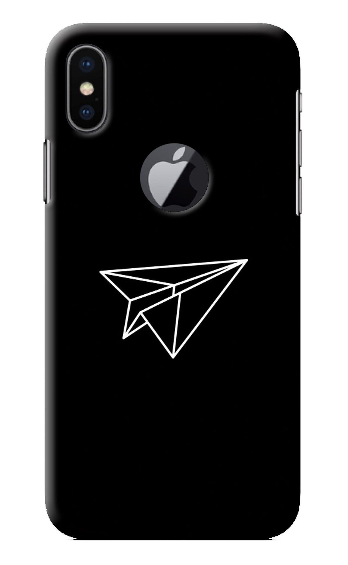 Paper Plane White iPhone X Logocut Back Cover