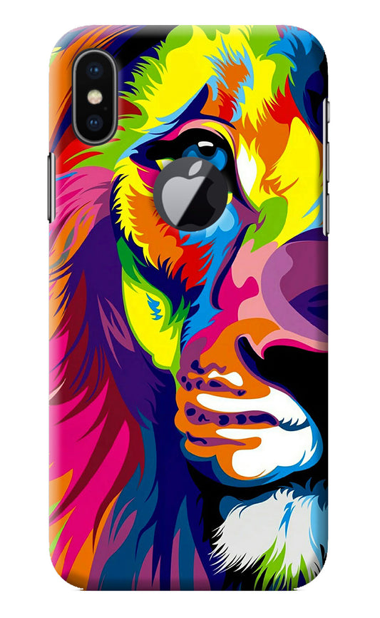 Lion Half Face iPhone X Logocut Back Cover