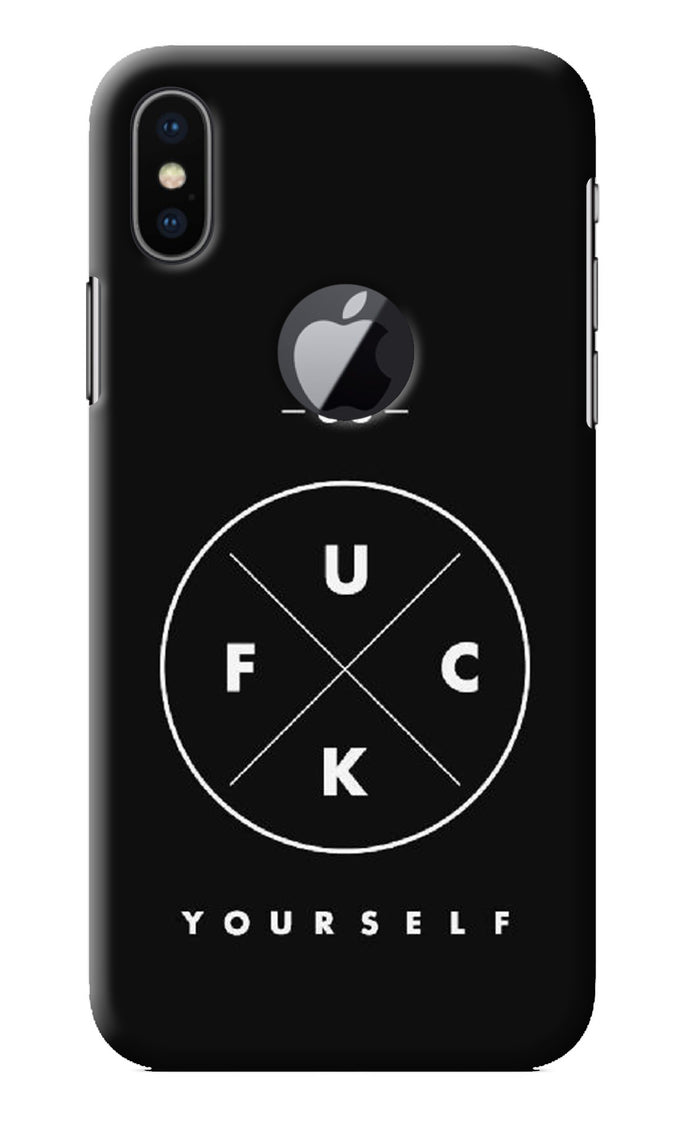Go Fuck Yourself iPhone X Logocut Back Cover