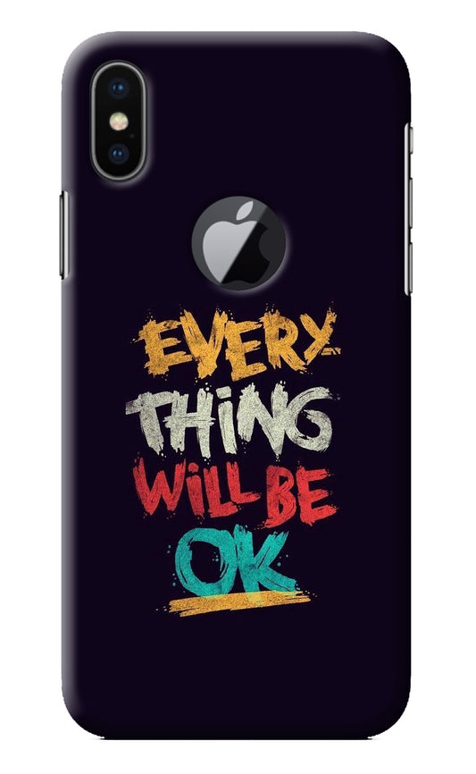 Everything Will Be Ok iPhone X Logocut Back Cover