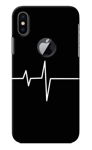 Heart Beats iPhone X Logocut Back Cover