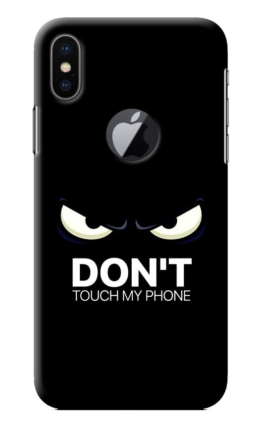 Don'T Touch My Phone iPhone X Logocut Back Cover