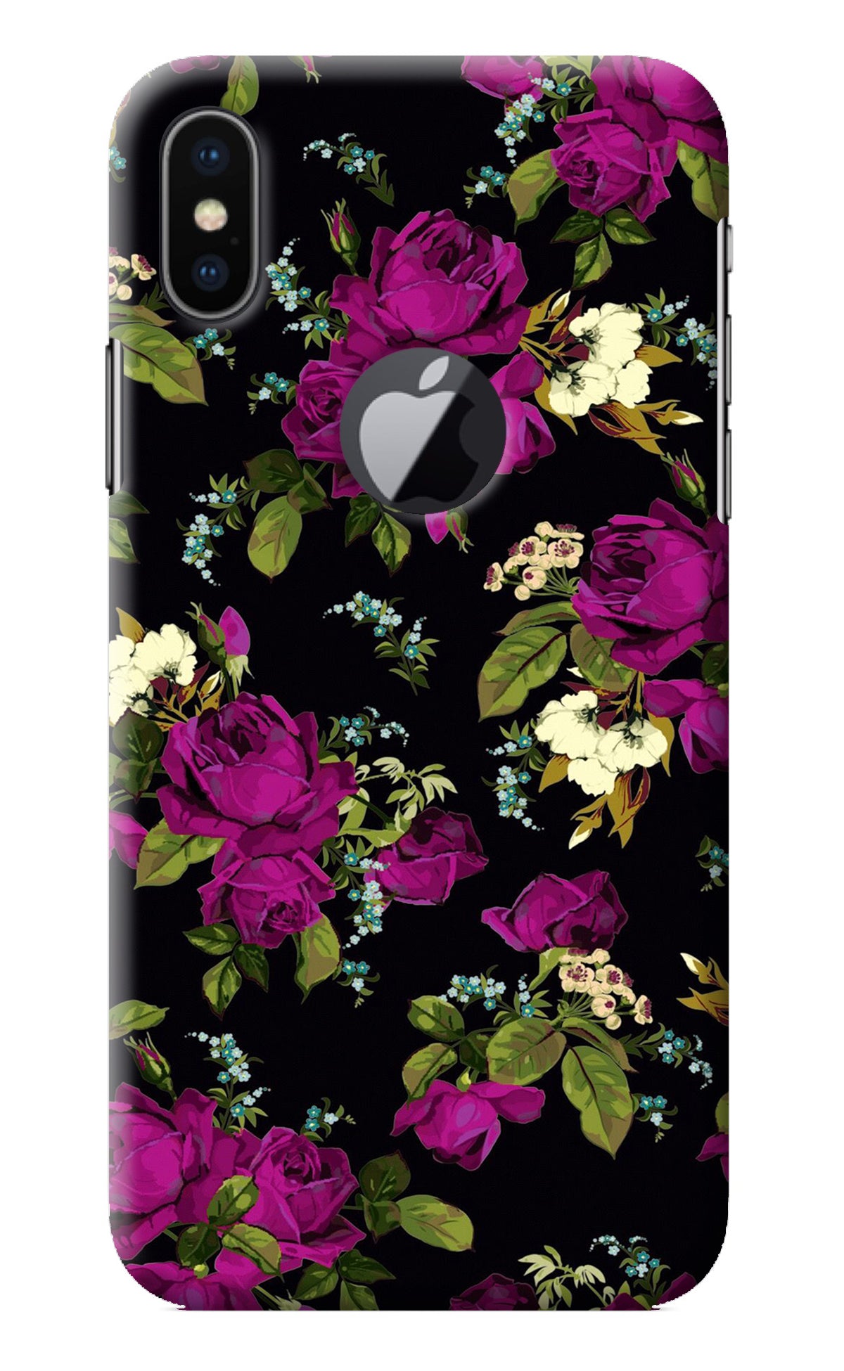 Flowers iPhone X Logocut Back Cover