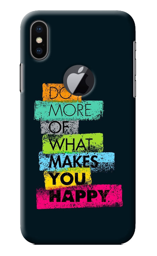 Do More Of What Makes You Happy iPhone X Logocut Back Cover