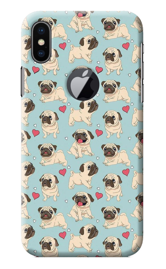 Pug Dog iPhone X Logocut Back Cover