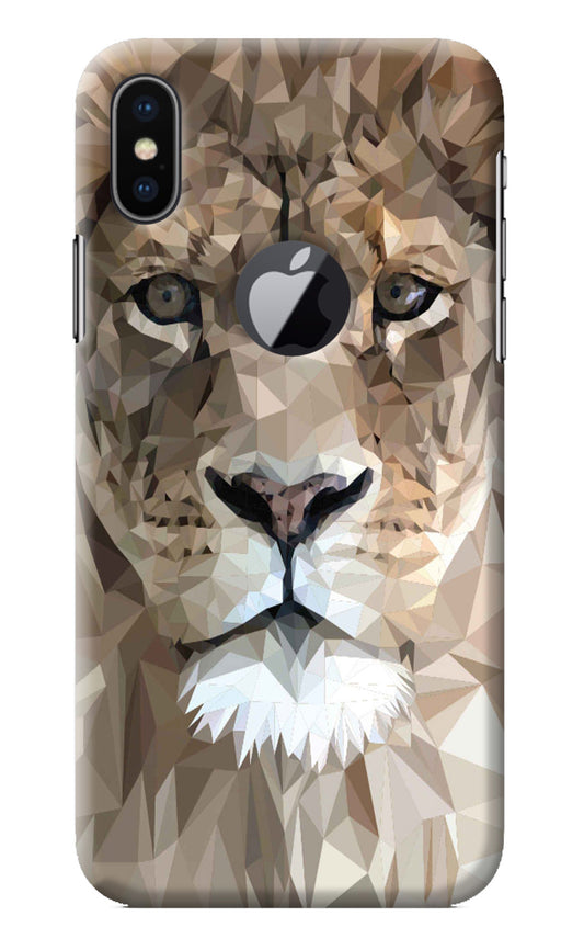 Lion Art iPhone X Logocut Back Cover