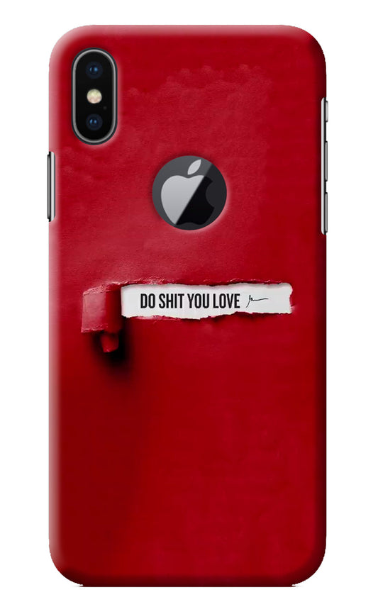 Do Shit You Love iPhone X Logocut Back Cover