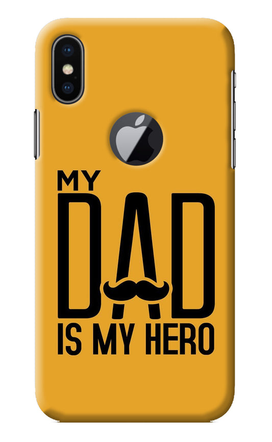 My Dad Is My Hero iPhone X Logocut Back Cover
