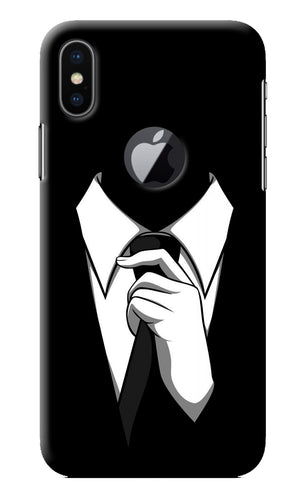 Black Tie iPhone X Logocut Back Cover