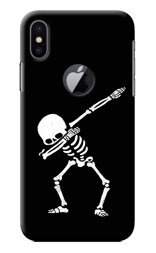 Dabbing Skeleton Art iPhone X Logocut Back Cover