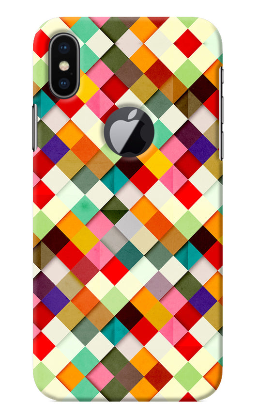 Geometric Abstract Colorful iPhone X Logocut Back Cover