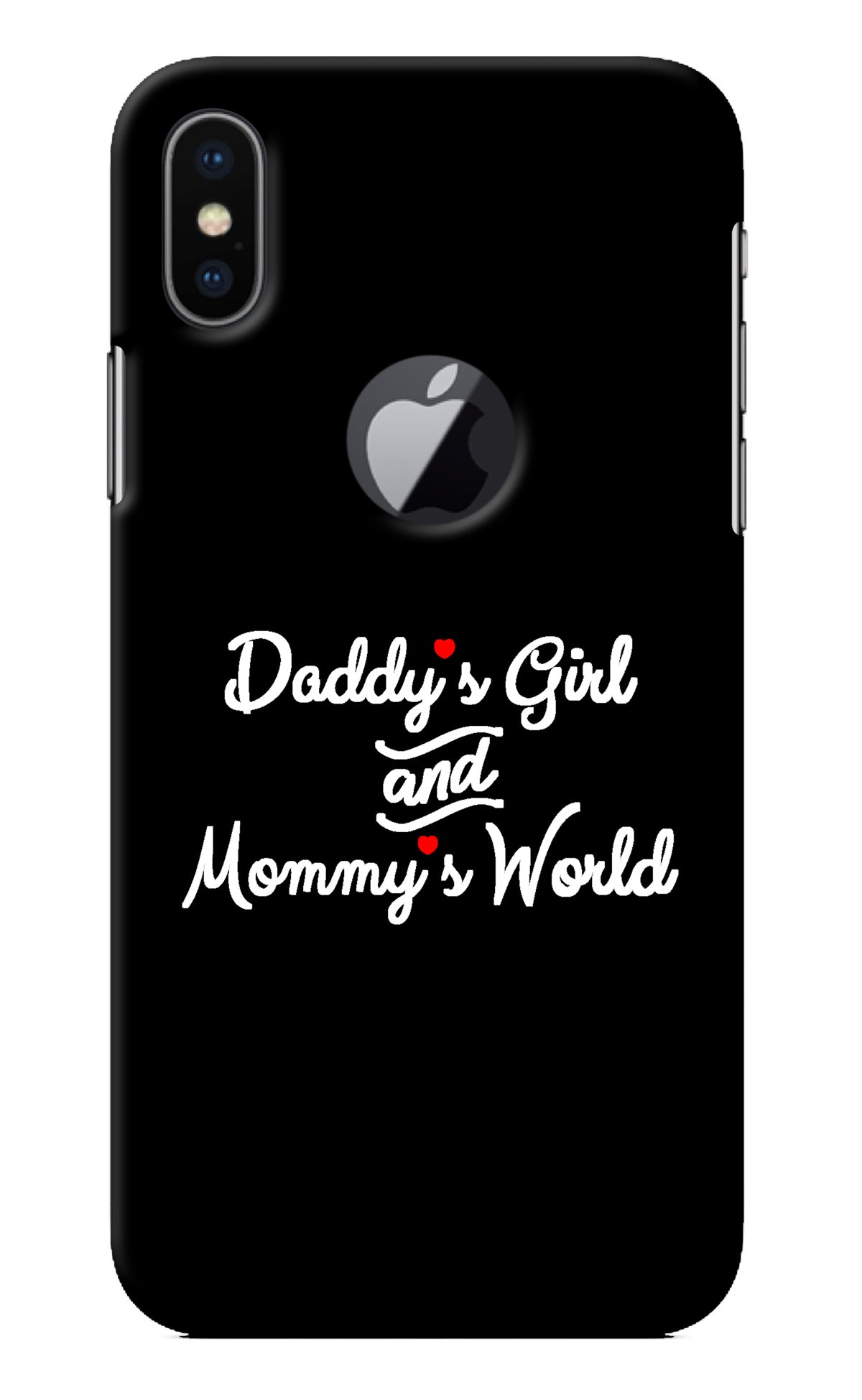 Daddy's Girl and Mommy's World iPhone X Logocut Back Cover