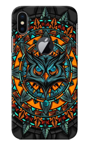 Angry Owl Art iPhone X Logocut Back Cover