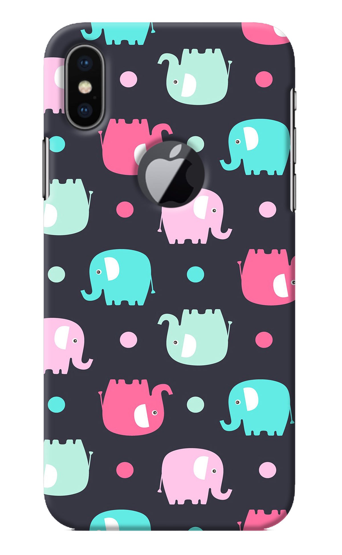 Elephants iPhone X Logocut Back Cover