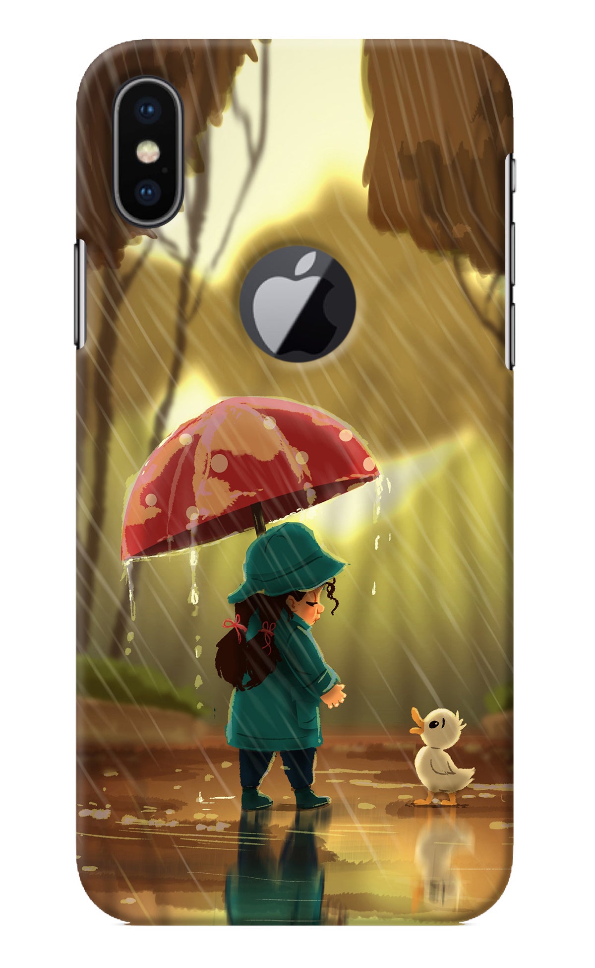 Rainy Day iPhone X Logocut Back Cover