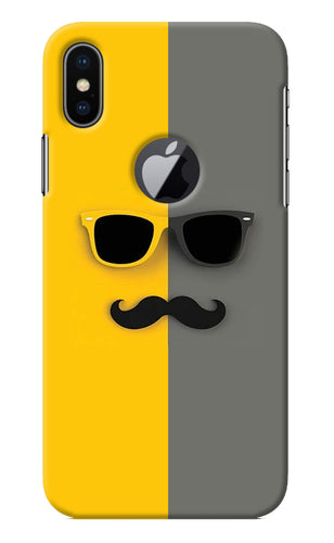 Sunglasses with Mustache iPhone X Logocut Back Cover