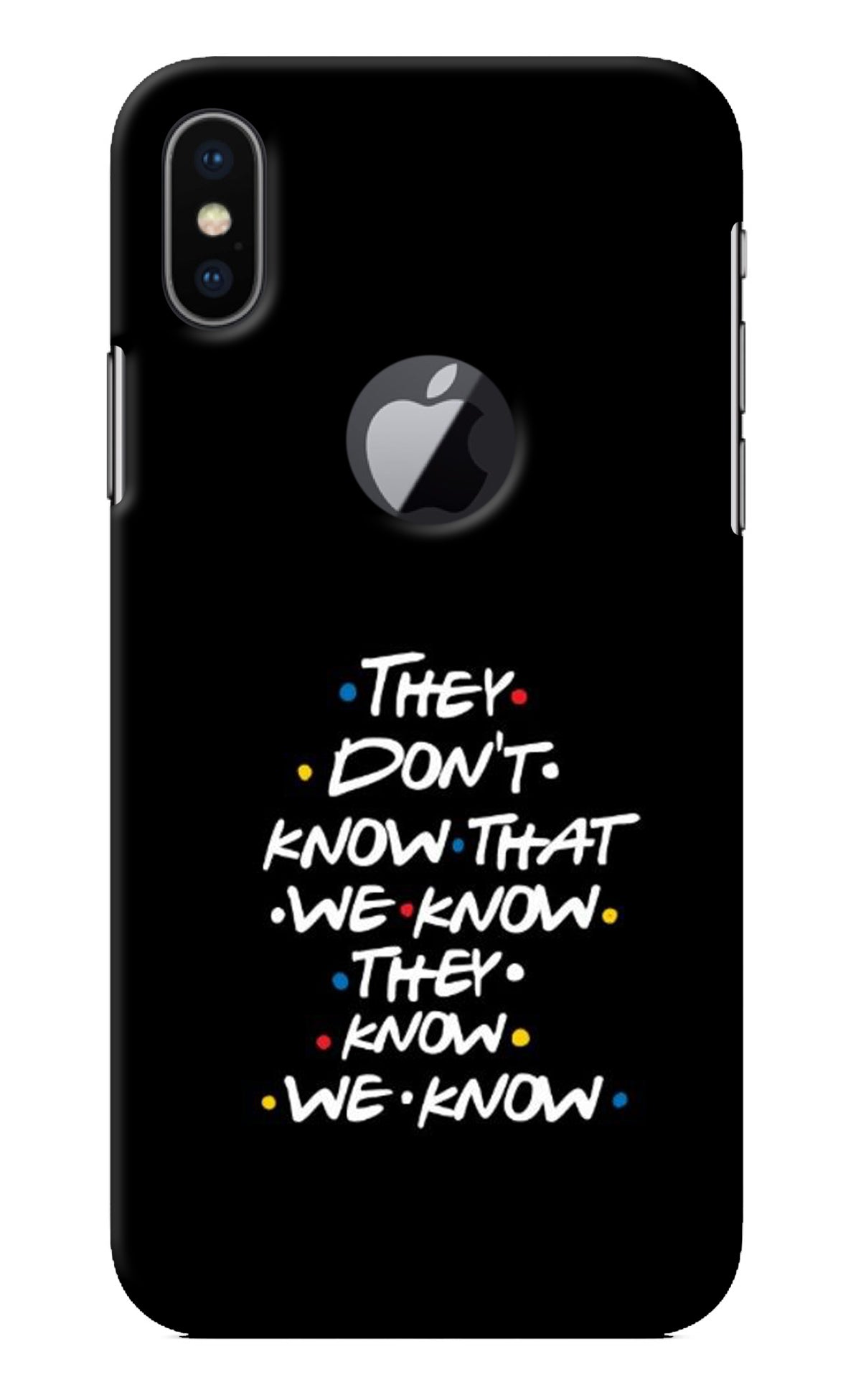 FRIENDS Dialogue iPhone X Logocut Back Cover