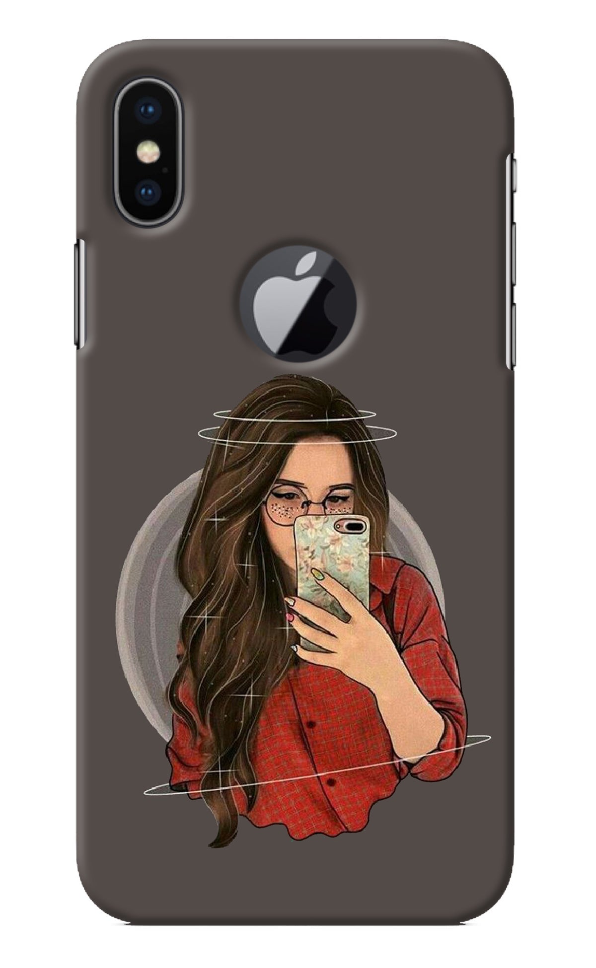 Selfie Queen iPhone X Logocut Back Cover