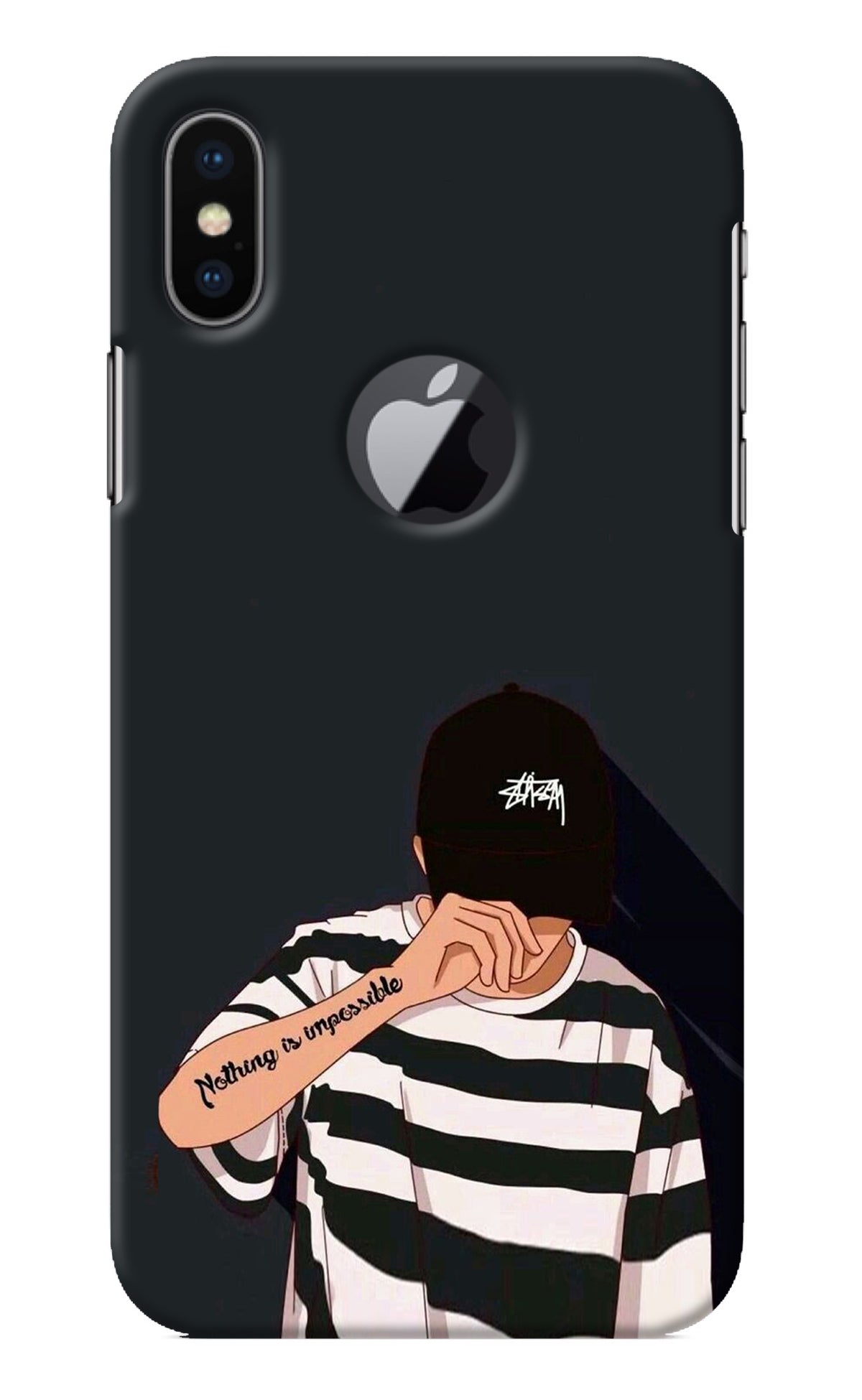 Aesthetic Boy iPhone X Logocut Back Cover