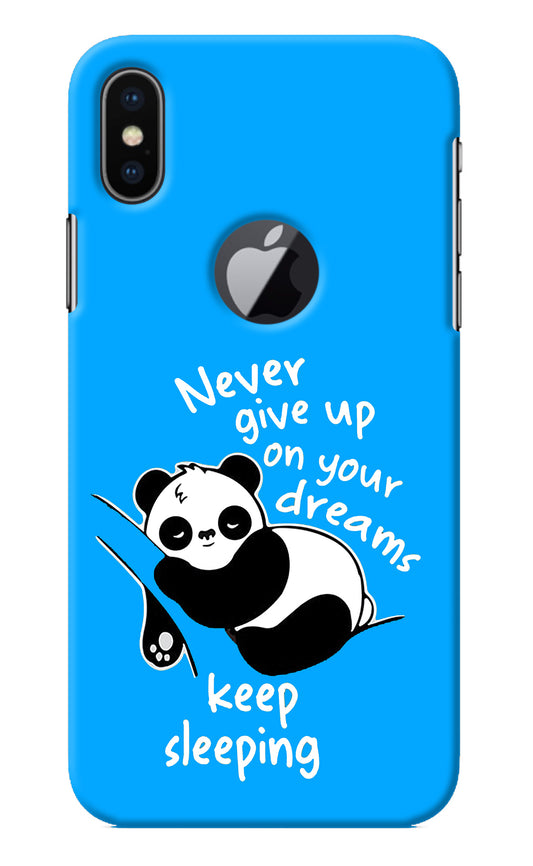 Keep Sleeping iPhone X Logocut Back Cover