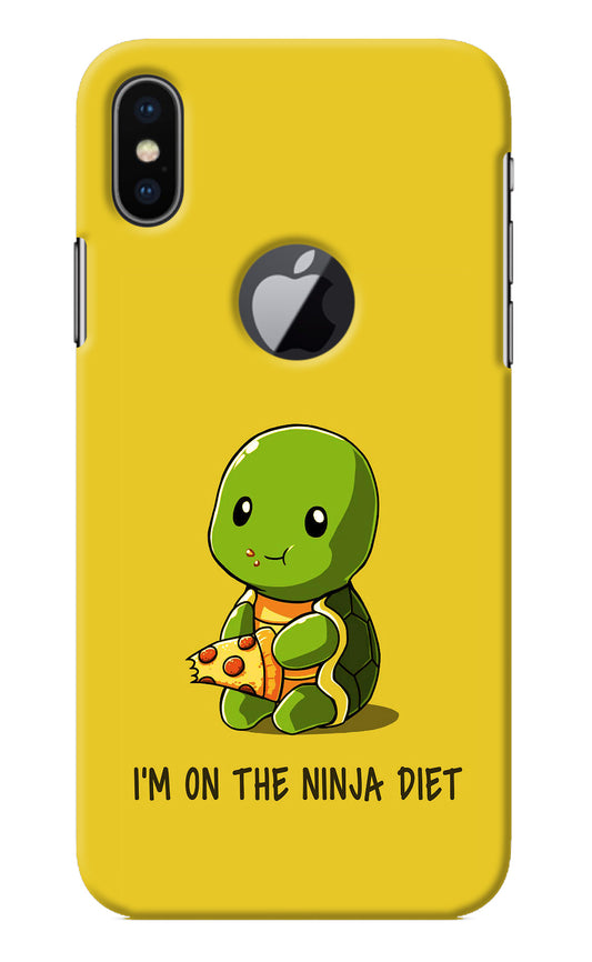 I'm on Ninja Diet iPhone X Logocut Back Cover