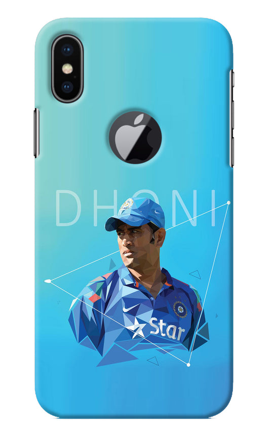 Dhoni Artwork iPhone X Logocut Back Cover