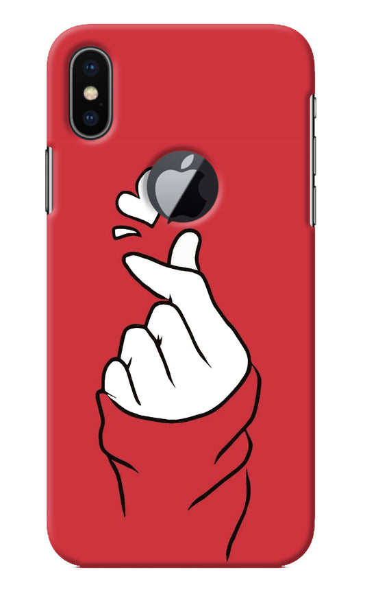 Korean Love Sign iPhone X Logocut Back Cover