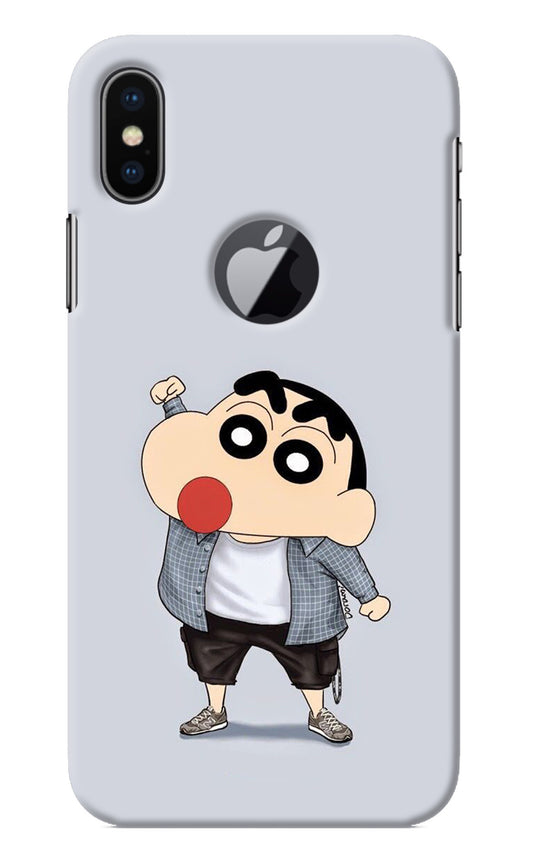 Shinchan iPhone X Logocut Back Cover