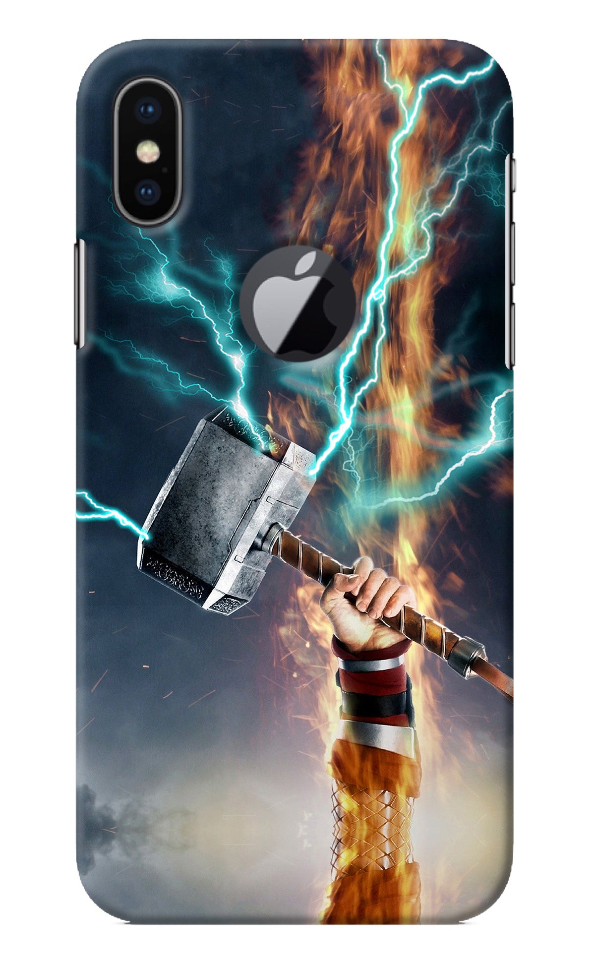 Thor Hammer Mjolnir iPhone X Logocut Back Cover