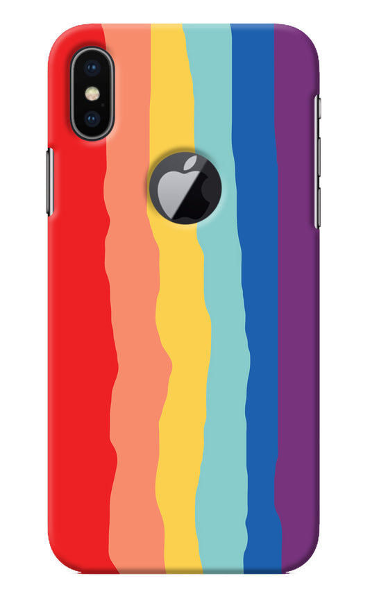 Rainbow iPhone X Logocut Back Cover