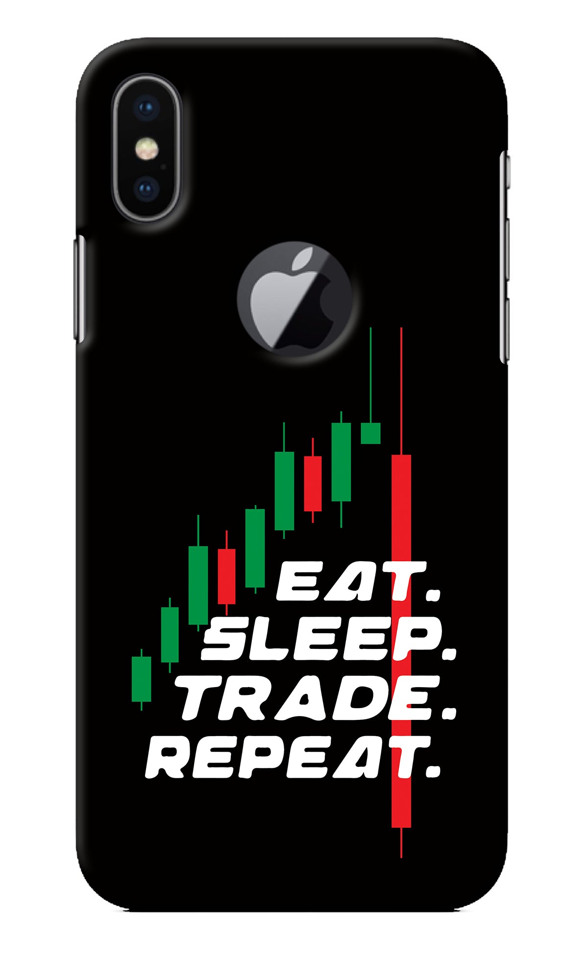 Eat Sleep Trade Repeat iPhone X Logocut Back Cover