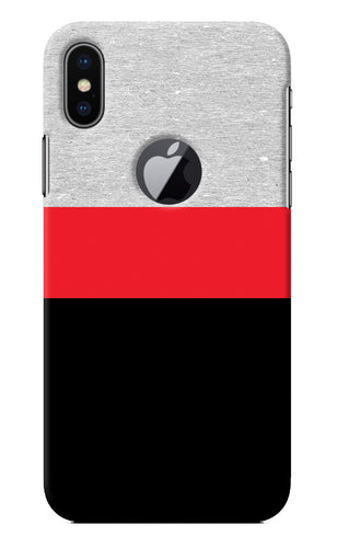 Tri Color Pattern iPhone X Logocut Back Cover