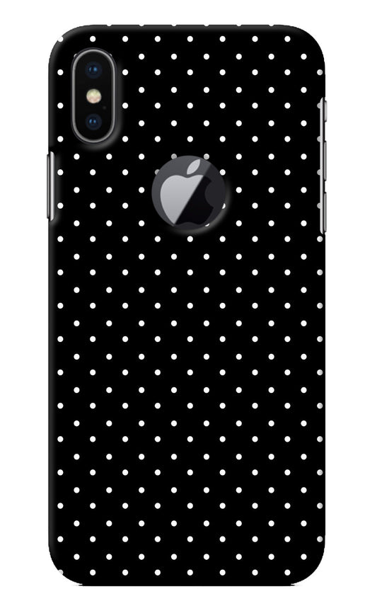 White Dots iPhone X Logocut Back Cover