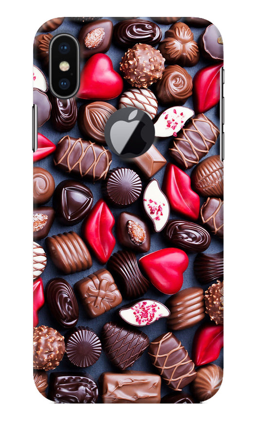 Chocolates iPhone X Logocut Back Cover