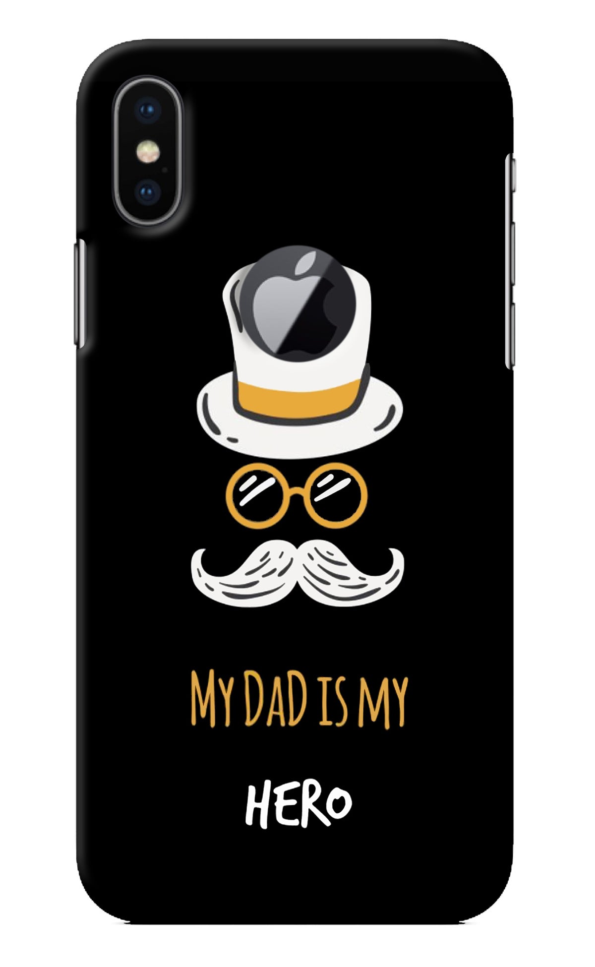 My Dad Is My Hero iPhone X Logocut Back Cover