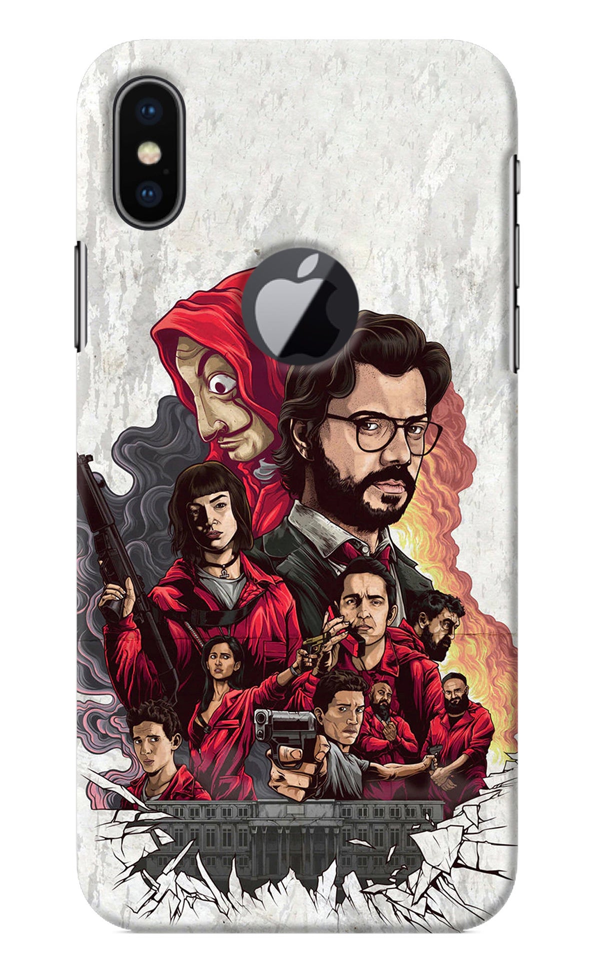 Money Heist Artwork iPhone X Logocut Back Cover