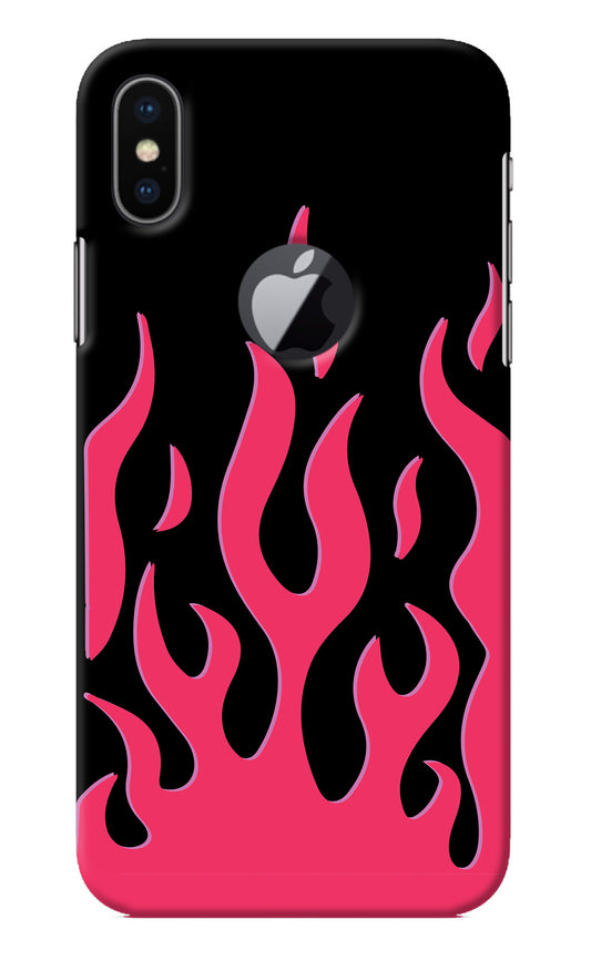 Fire Flames iPhone X Logocut Back Cover