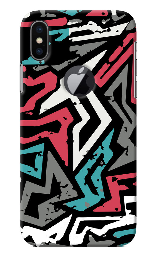 Geometric Graffiti iPhone X Logocut Back Cover