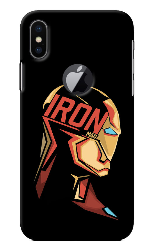 IronMan iPhone X Logocut Back Cover