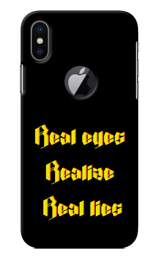 Real Eyes Realize Real Lies iPhone X Logocut Back Cover