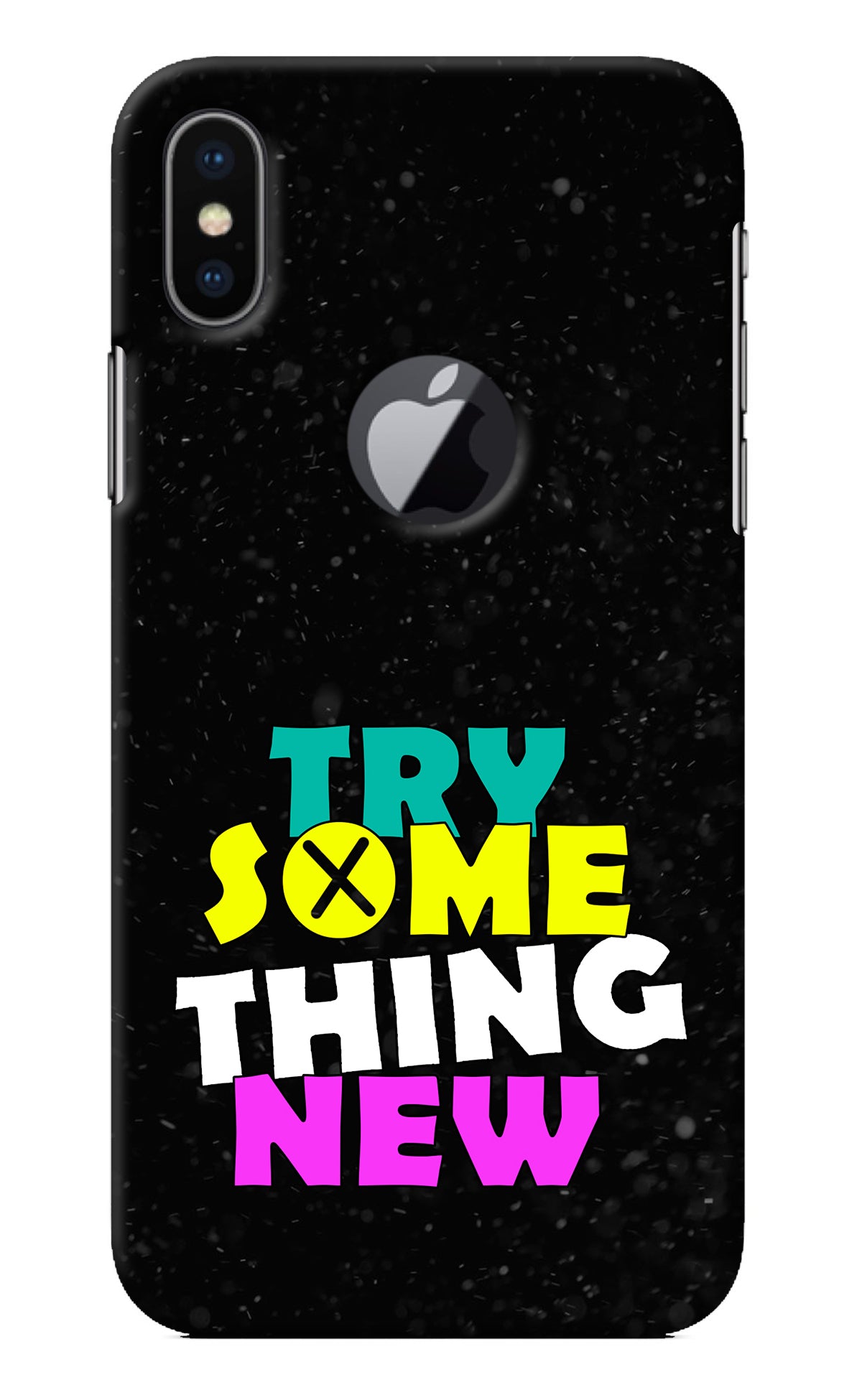 Try Something New iPhone X Logocut Back Cover