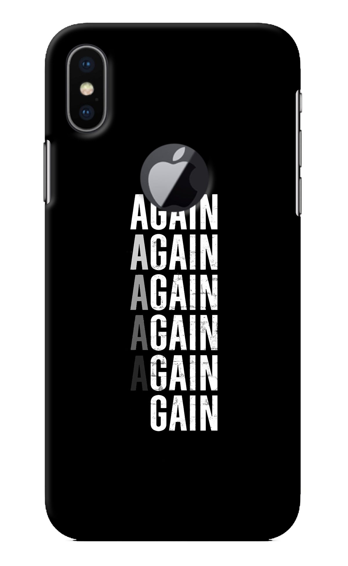 Again Again Gain iPhone X Logocut Back Cover