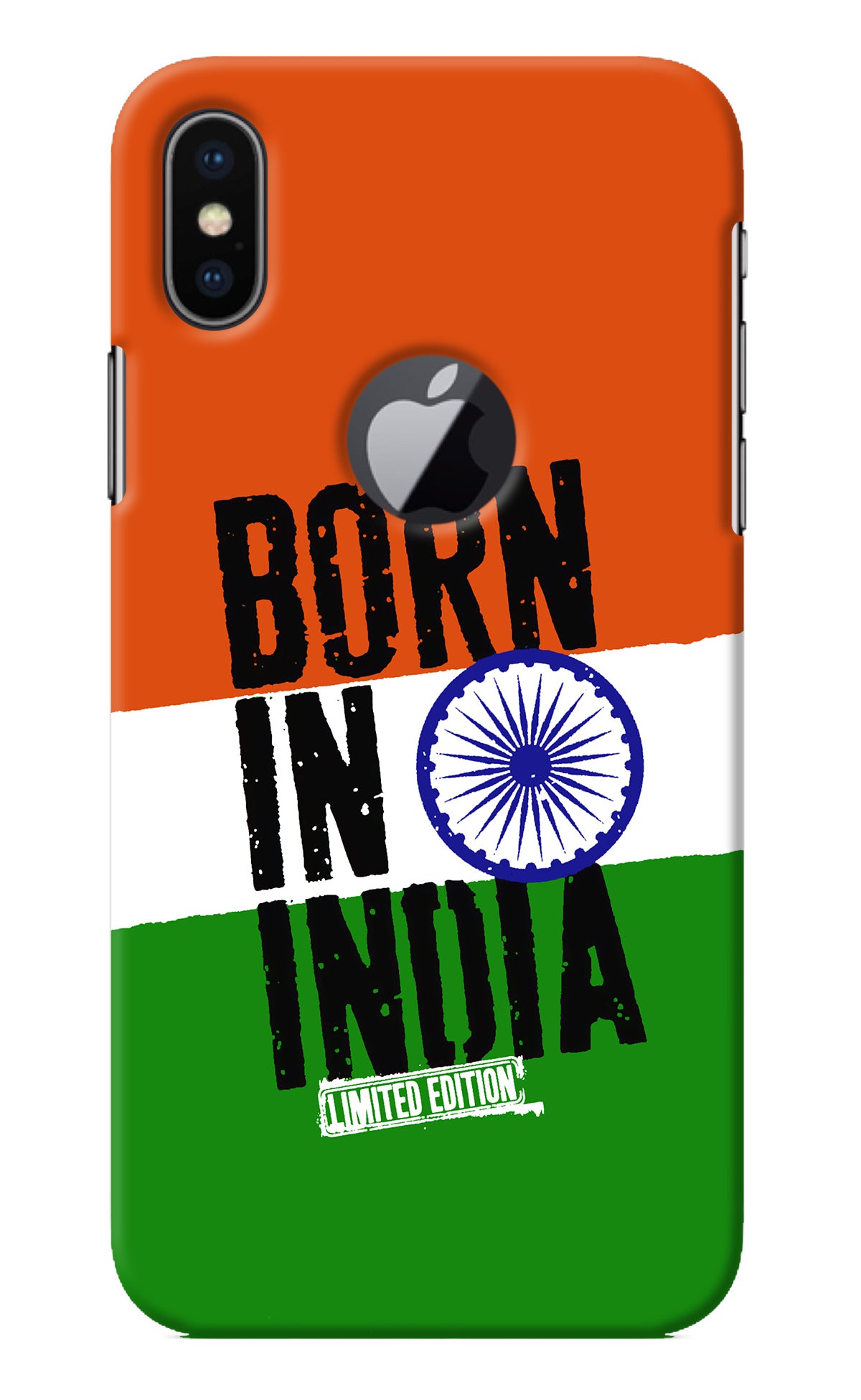 Born in India iPhone X Logocut Back Cover