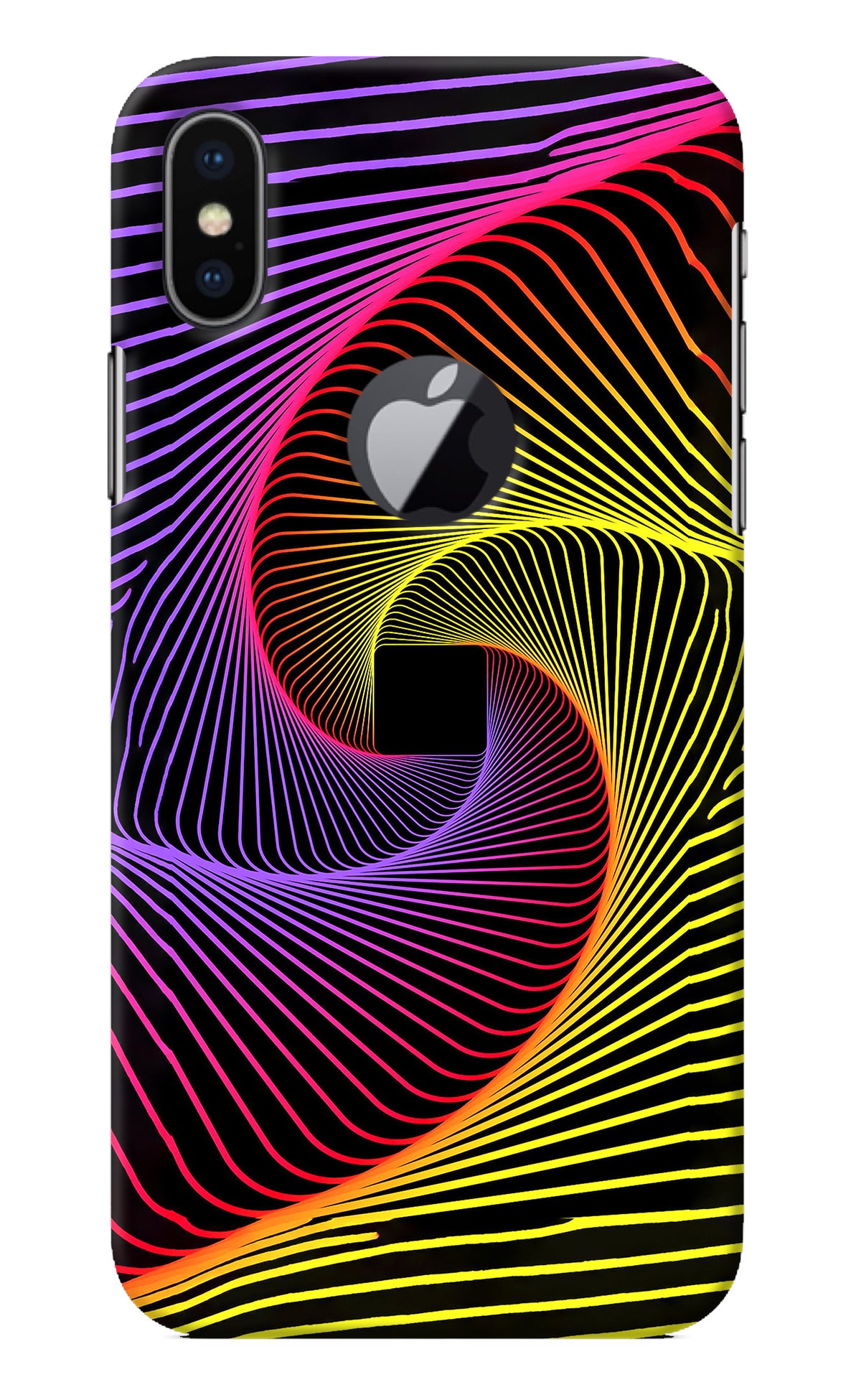 Colorful Strings iPhone X Logocut Back Cover