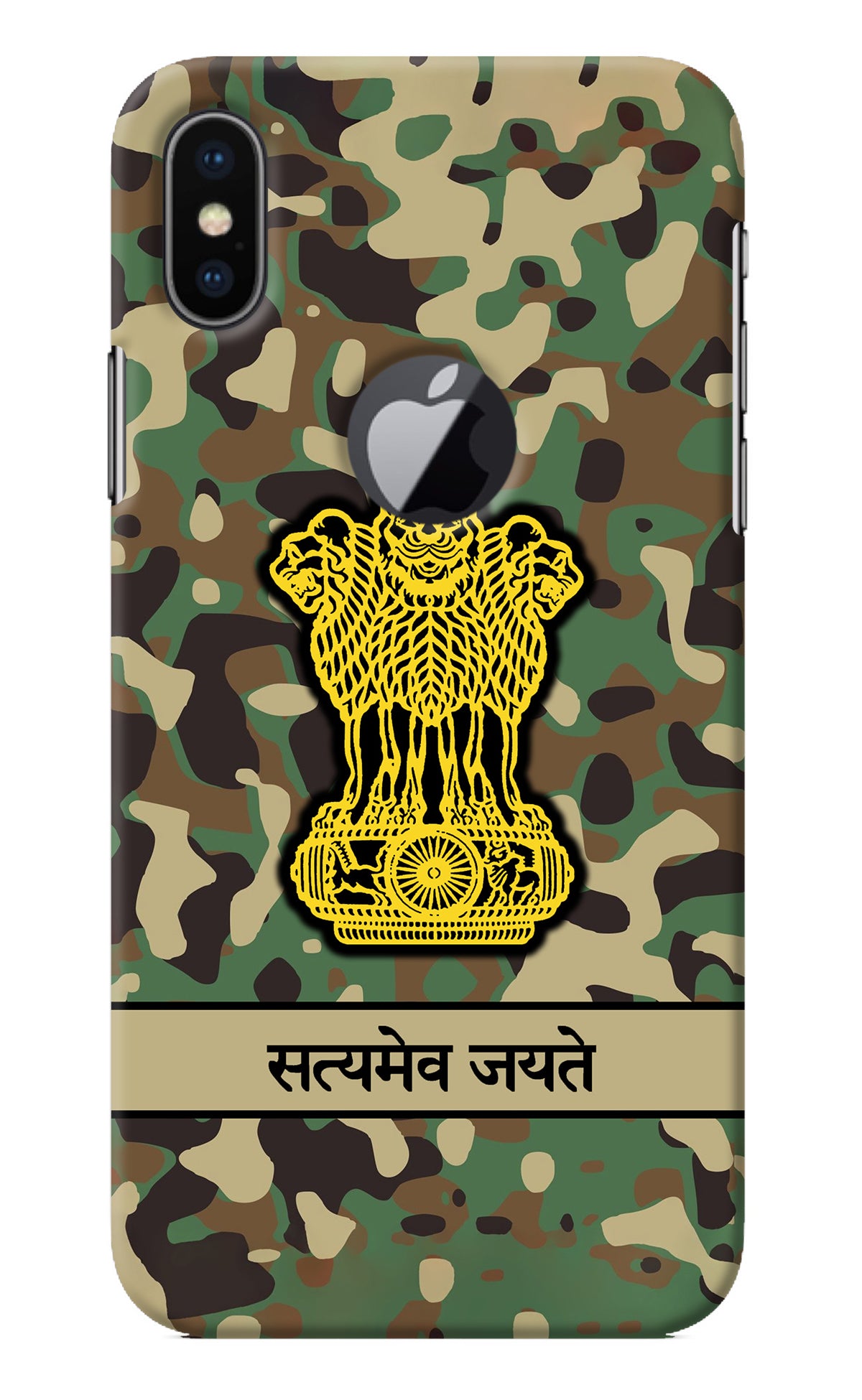 Satyamev Jayate Army iPhone X Logocut Back Cover