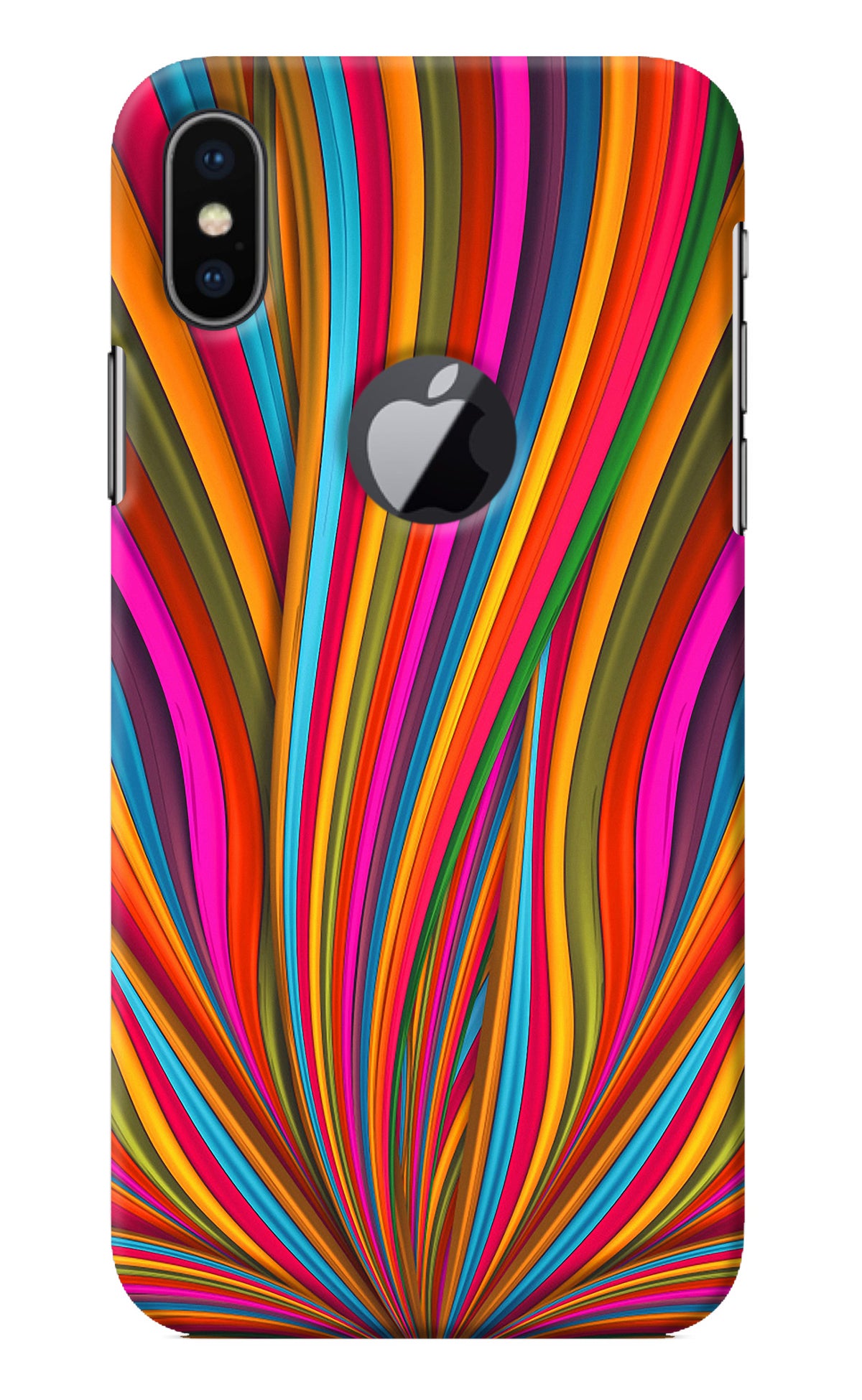 Trippy Wavy iPhone X Logocut Back Cover