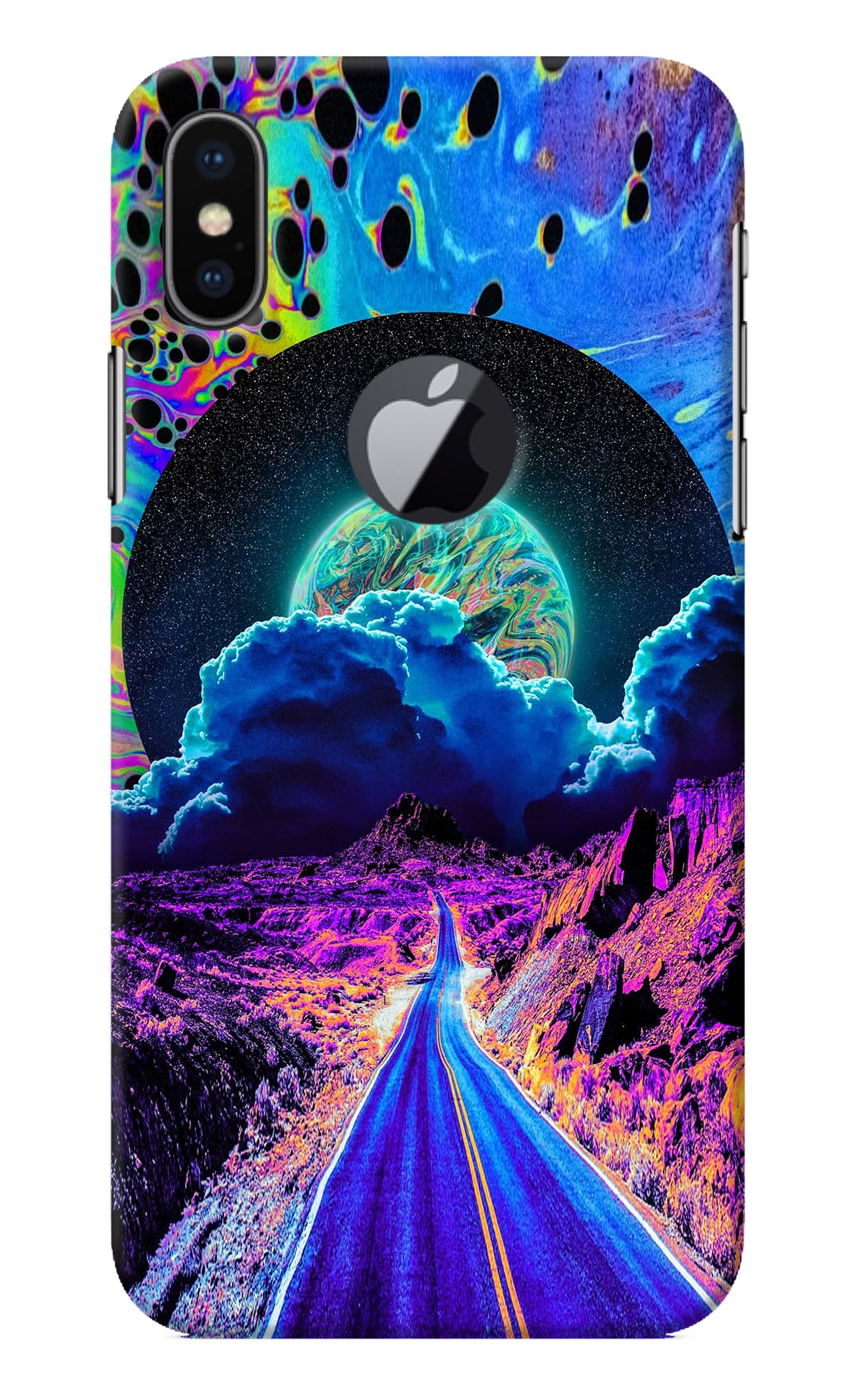 Psychedelic Painting iPhone X Logocut Back Cover