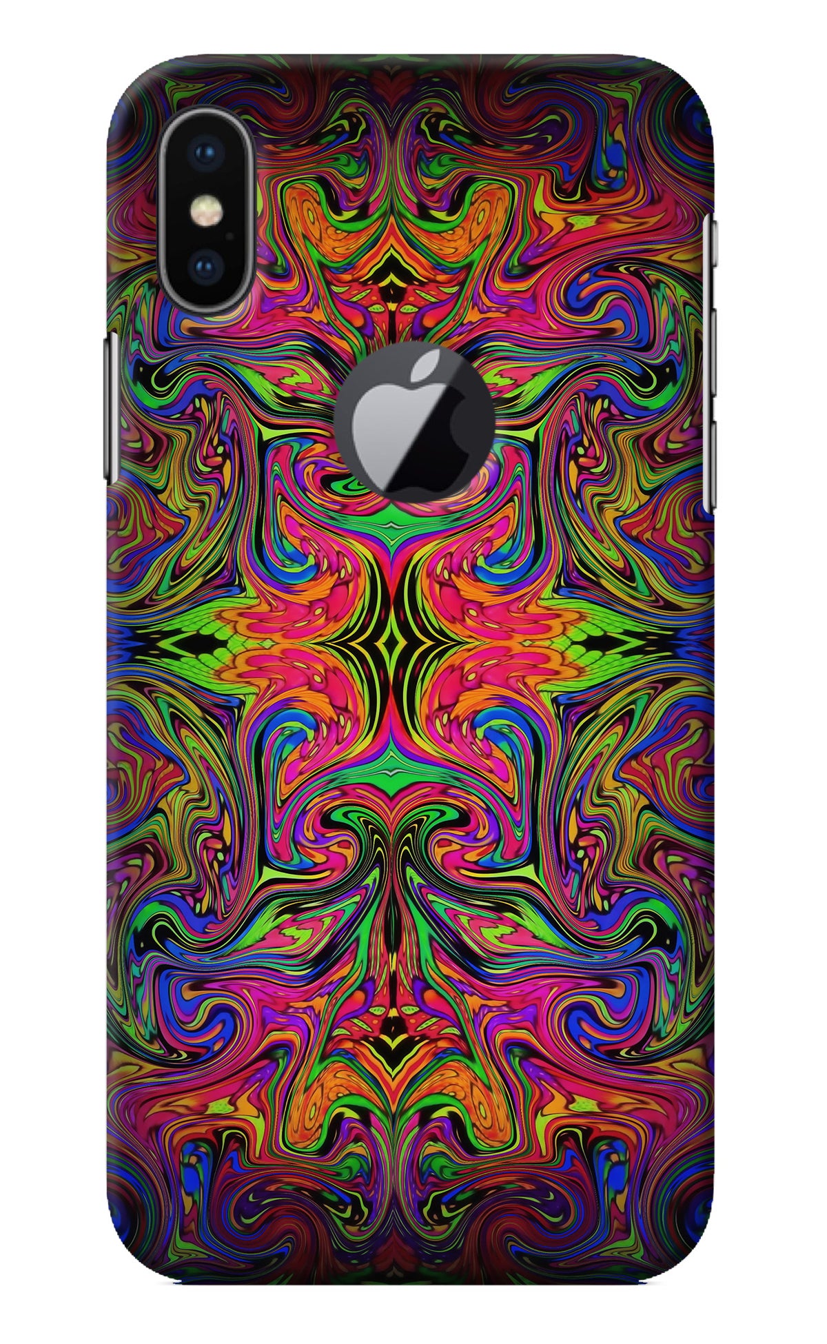 Psychedelic Art iPhone X Logocut Back Cover