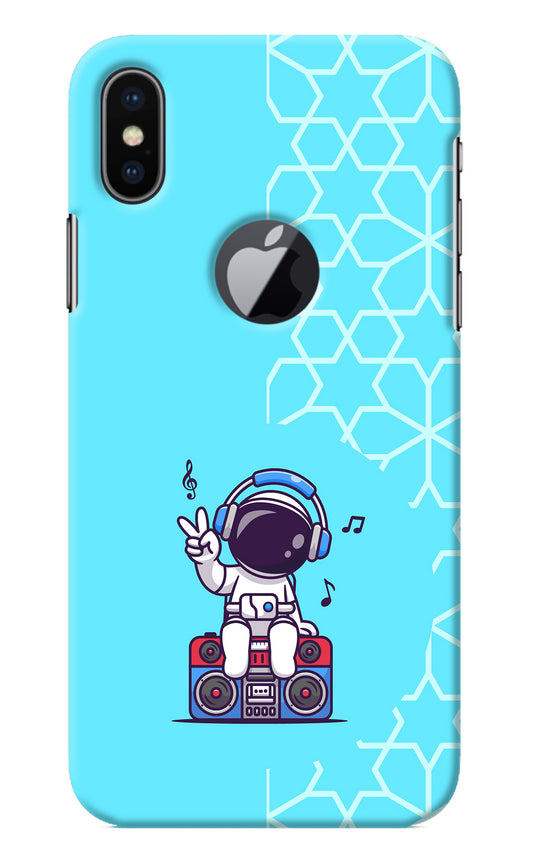 Cute Astronaut Chilling iPhone X Logocut Back Cover